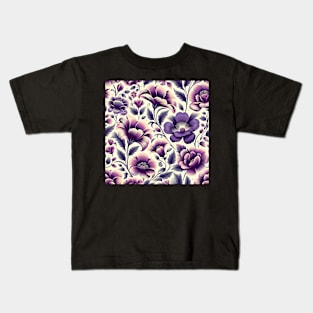 Purple Flowers Kids T-Shirt